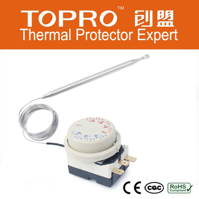 Diepvriezer Regelbare Wijzerplaat -30 tot 30 Celsius Capillaire Thermostaat 16A 250VAC