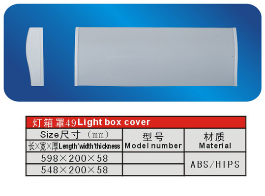 Aangepaste ABS / heupen koelkast met diepvriezer delen met lichtbak Cover 598 mm 548 mm