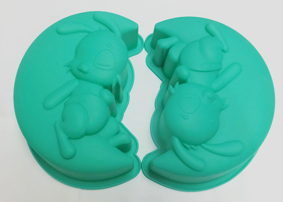 Oven/Microgolf de vormen van de het siliconecake van de Diepvriezernieuwigheid, de dienbladen van het siliconebaksel