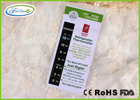 LCD de Kaart van de de Koelkastthermometer van pvc van de Kleurenverandering voor Bevorderingsgift 0 Hoge Nauwkeurigheid ~ 12℃