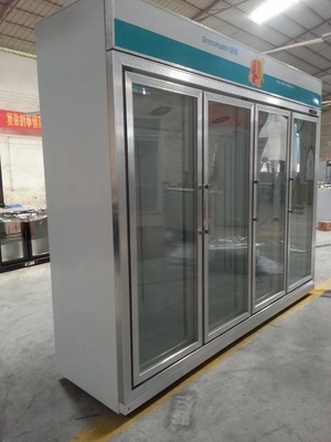 R404a de Glijdende Diepvriezer 1200L van de Glasdeur met het Dynamische Koelen