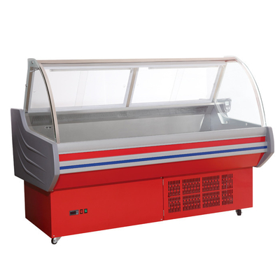 De rode/Witte Koeler van de Vleesvertoning, 0°C - 10°C-de Delicatessenwinkel toont Ijskast voor Winkel