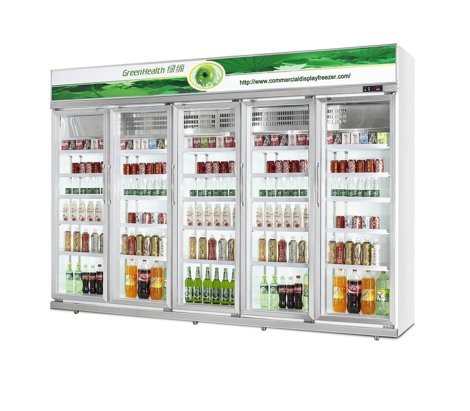 Witte Grote Commerciële Diepvriezer 5 van de Glasdeur Glasdeur voor Drankkoeler